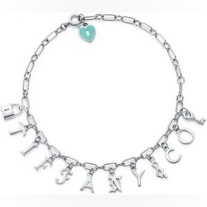 Retired Tiffany & Co. Letters Charm Bracelet